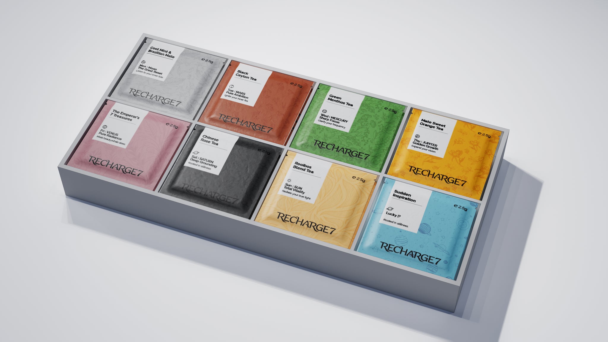 Recharge7 | 7-Day Energy Management Tea Box (Coffee Alternative for Office Fatigue)