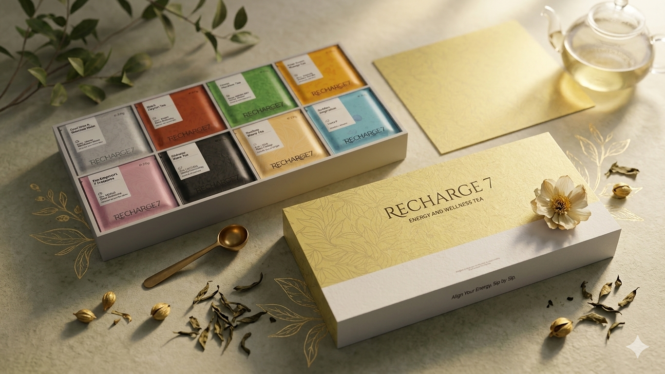 Recharge7 | 7-Day Energy Management Tea Box (Coffee Alternative for Office Fatigue)